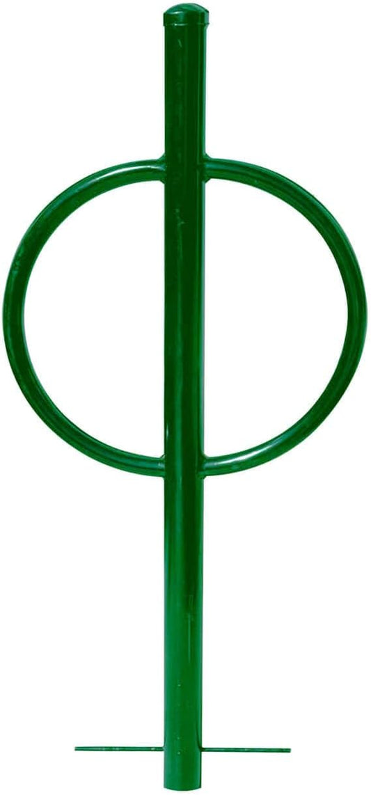 Sandbaggy Post and Ring Rack - In Ground - Commercial Outdoor Bike Parking & Storage Racks (Green, 1)
