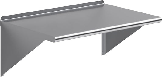 AmGood 36" Long X 24" Deep Stainless Steel Wall Shelf | NSF Certified | Appliance & Equipment Metal Shelving | Kitchen, Restaurant, Garage, Laundry, Utility Room