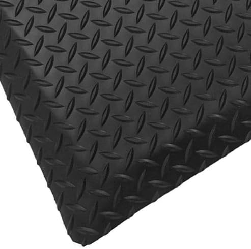 Rhino Mats, American Classic Diamond Anti-Fatigue Mats, Industrial Ergonomic Comfort Standing Mat for Work, Home, Garage, Office, Kitchen or Anywhere (Black 9/16" Thick, 3 FT. x 6 FT.)