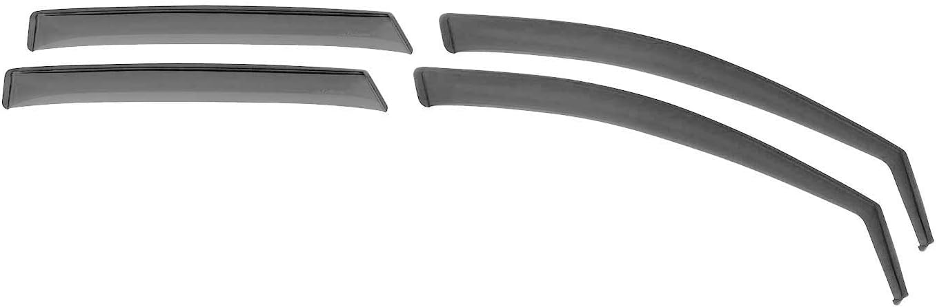 OMAC Window Visor Vent Rain Guard Deflector for VW Tiguan 2009-2017 Black Smoke 4 Pcs