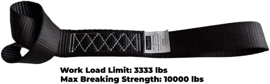 Soft Loop Tie Down Straps (4PK) Black Breaking Strength 10,000 LBS Heavy Duty 1.5 inch x 18 inch Motorcycle Soft tie Downs for UTV, ATV, Bicycle and Railer