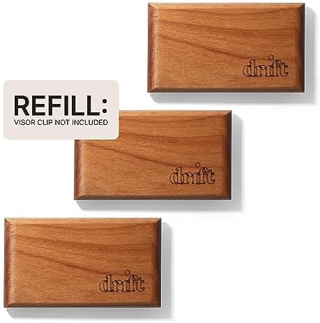 Drift Car Air Freshener - Wooden Deodorizer - Vehicle Odor Remover - Auto Scent Diffuser - Long-Lasting Car Freshening - Cabana Scent Refill - Pack of 3 - NO CLIP INCLUDED