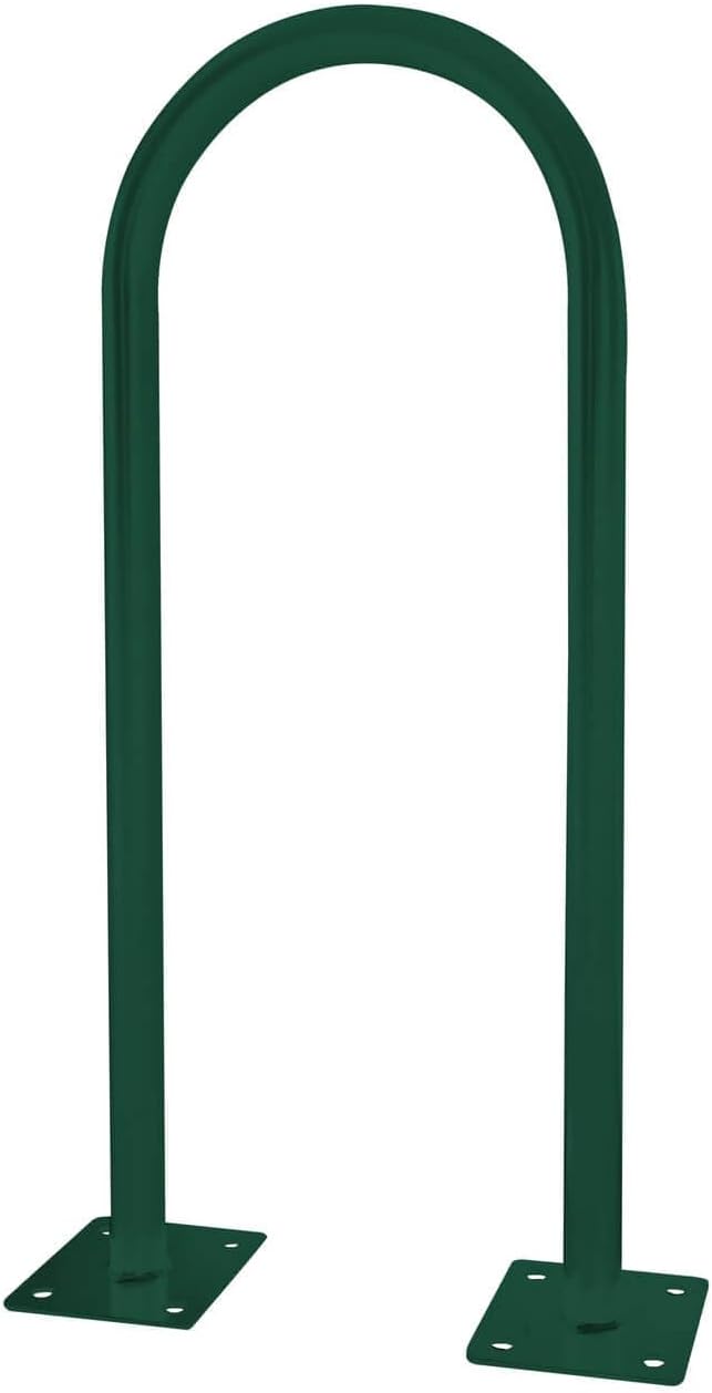 Sandbaggy U Shaped Bike Rack - Outdoor, Commercial - Galvanized Steel - Surface/Ground Mounted (5, Green)