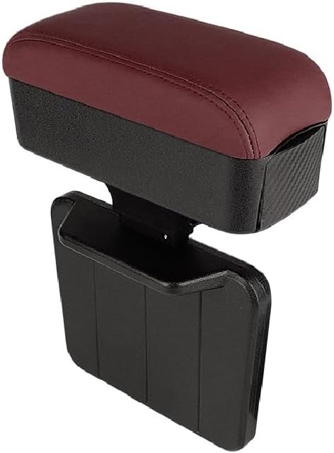 JEYODA Car Armrest Box with Cup Holder Car Central Liftable Armres Storage Organizer Box Arm Rest，Car Seat Gap Filler Organizer 1PC(Red)