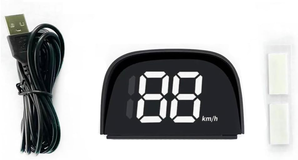 Shkalacar Car Digital GPS Speedometer Car HUD Heads Up Display with Speed, Mph/Kmh，USB Plug and Play for All Car