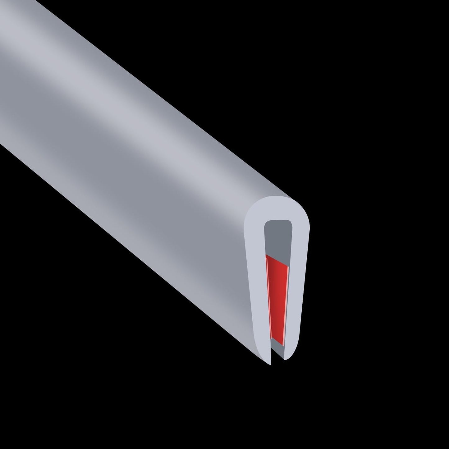 Rubber Edge Trim, Flexible Edge Trim for Sharp Edge, 1/16" U Channel Edge Protector, Self Adhesive Edge Guards for Car Doors and Sheet Metal Parts, 20Ft, Grey Color