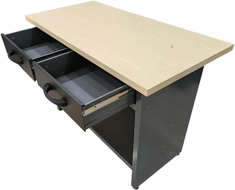 JZD Garage Tool Storage Cabinet System with Wood Worktop, for Maintenance Rooms, Auto Repair Shops