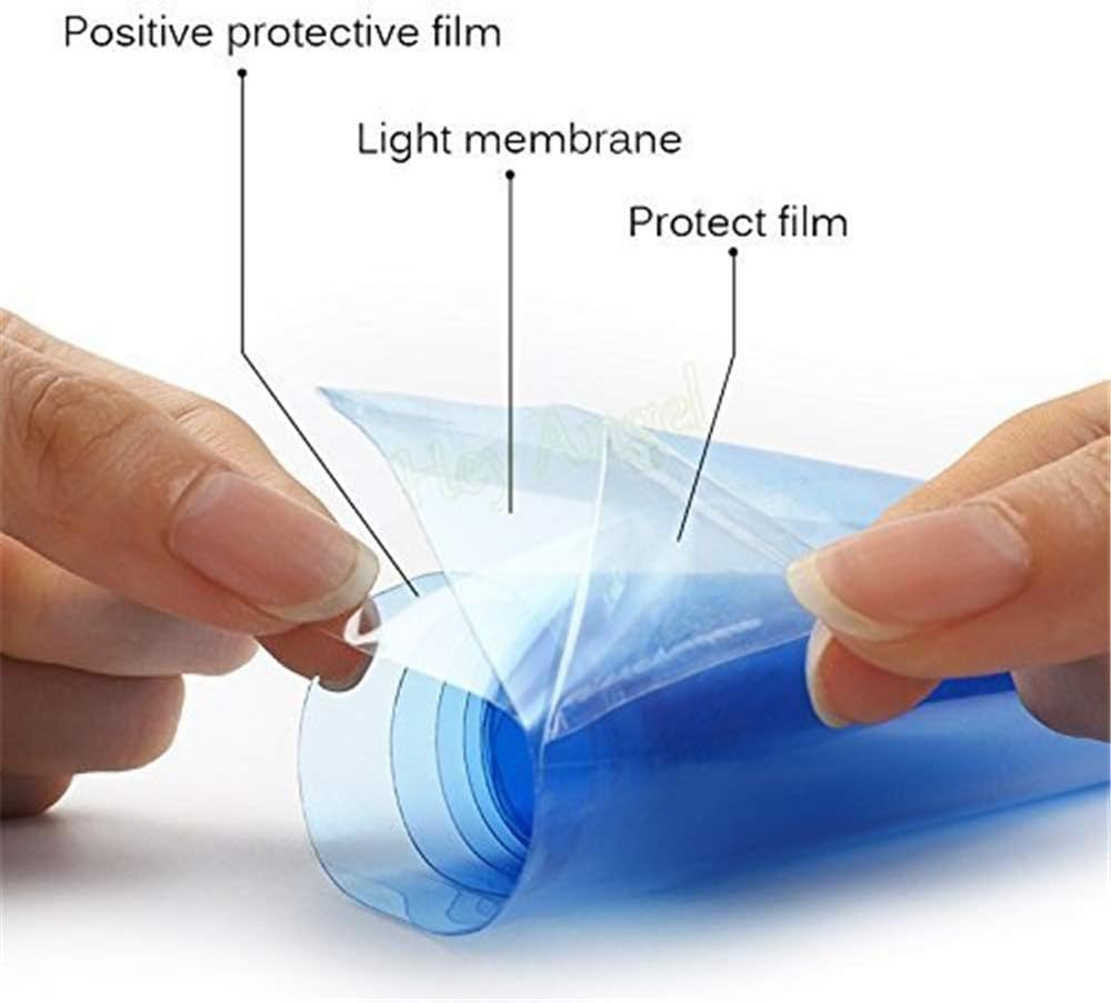 12 by 48 Inches Self Adhesive Headlight, Tail Lights, Fog Lights Tint Vinyl Film with Tools (Clear)