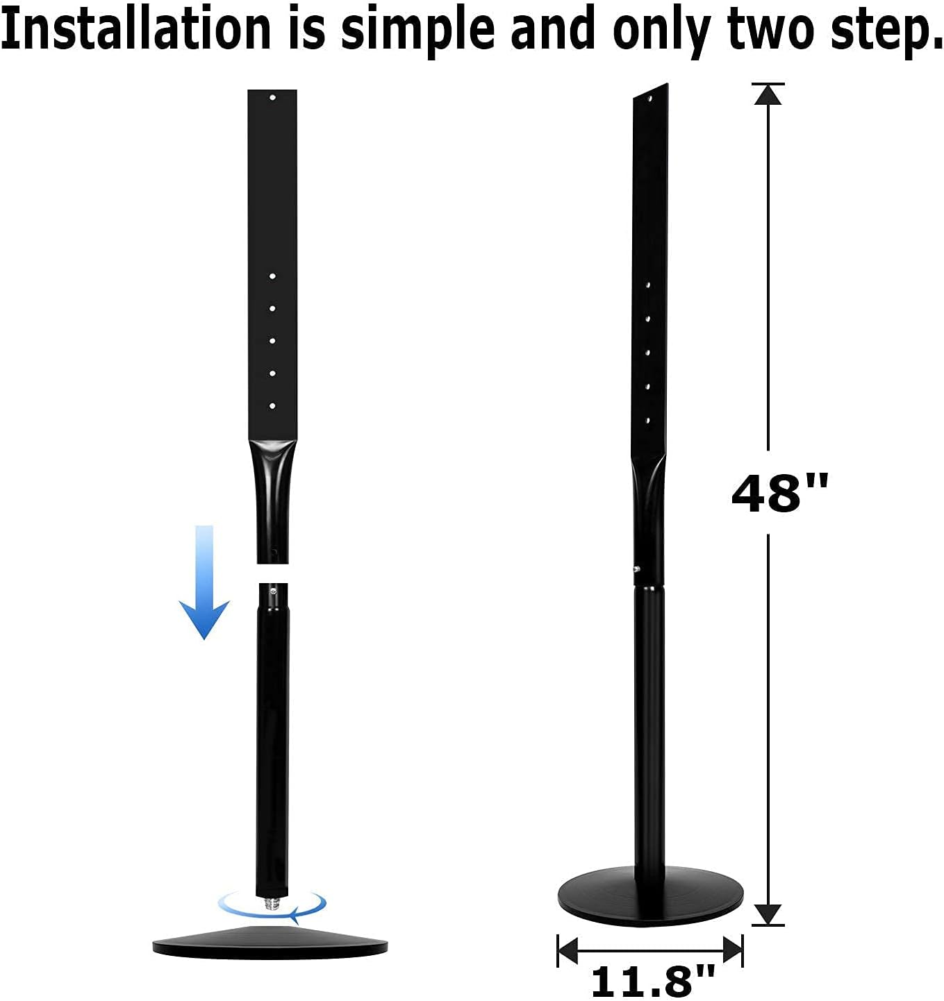 Parking Sign Post 48" Heavy Duty Cast Iron Parking Signs Stand, Movable Sign Stand for Hanging Signs, Black （15 pounds）