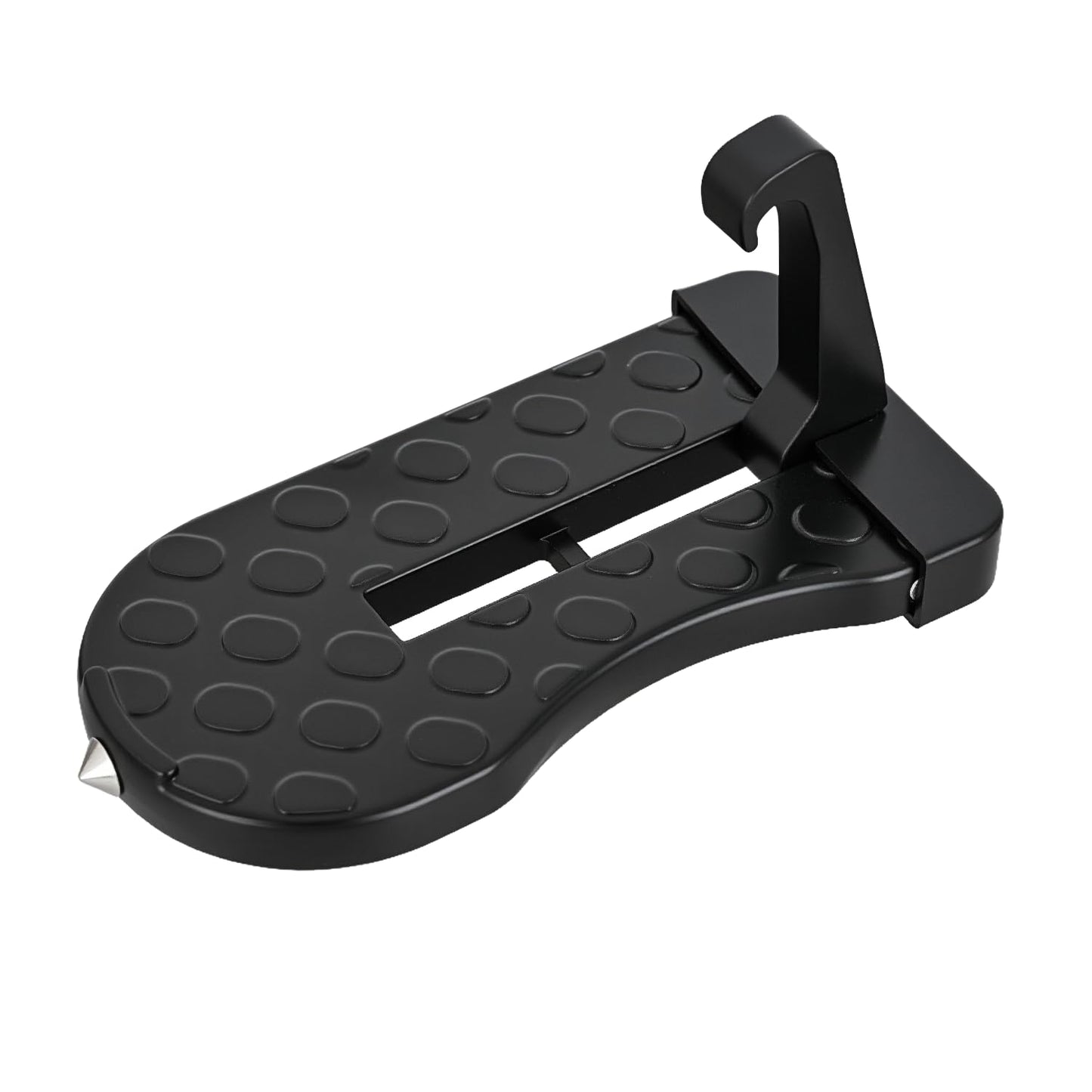 Nilight Car Door Step for Roof Access Universal Car Step Hook for Roof SUV Trucks Folding Aluminum Alloy Vehicle Door Latch Step Pedal with Glass Breaker Safety Hammer, Max Load 400lbs, 1 Pack Black