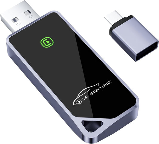 ZIUMIER Wireless CarPlay Adapter, Convert OEM Wired to Wireless CarPlay Dongle, Mini Edition, Plug and Play, No Latency, Compatible with Apple iPhone iOS 10+ & Cars from 2016+