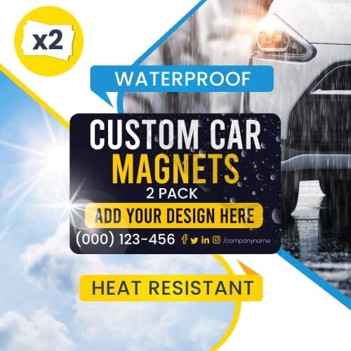 Magnet Me Up Customizable and Personalized Automotive Magnet Decals (12”x18” Rectangle)