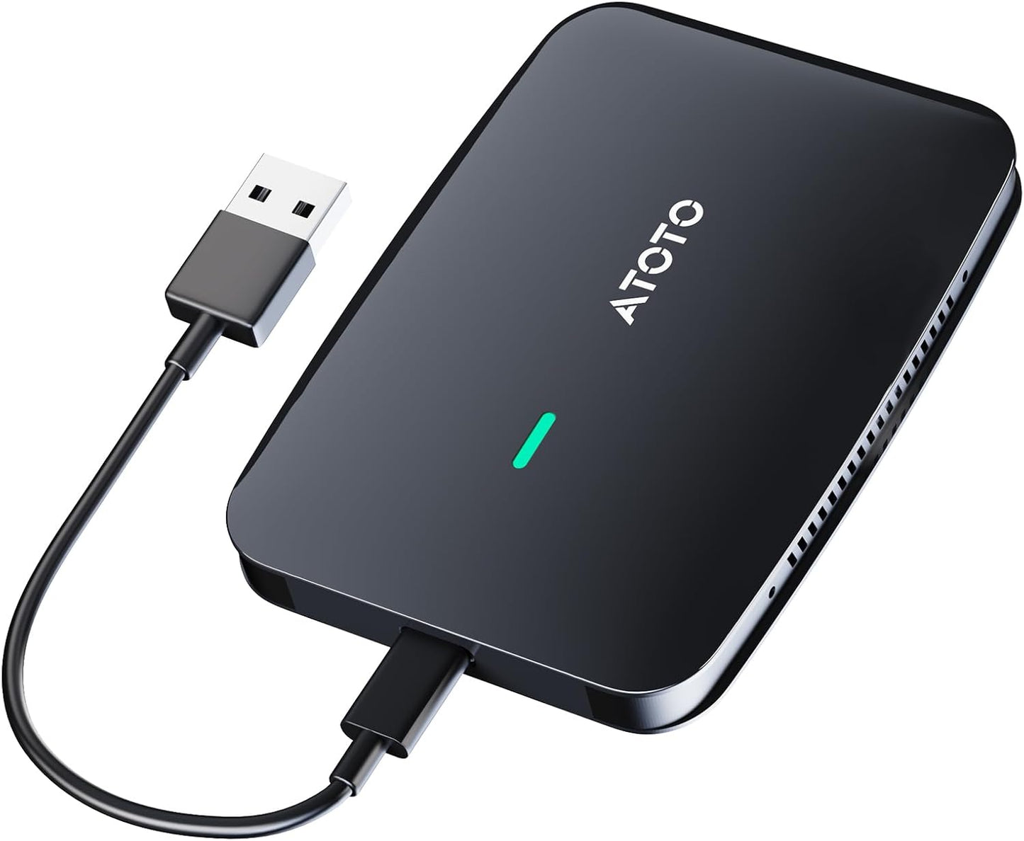 Ai Box Carplay/Android Auto Wireless Adapter, 4-in-1 Ai Box, Dual Bluetooth/WiFi, 2GB+16GB Upto 128GB, Plug & Play, for OEM Wired CarPlay AndroidAuto Stereo (CB4A-A2)