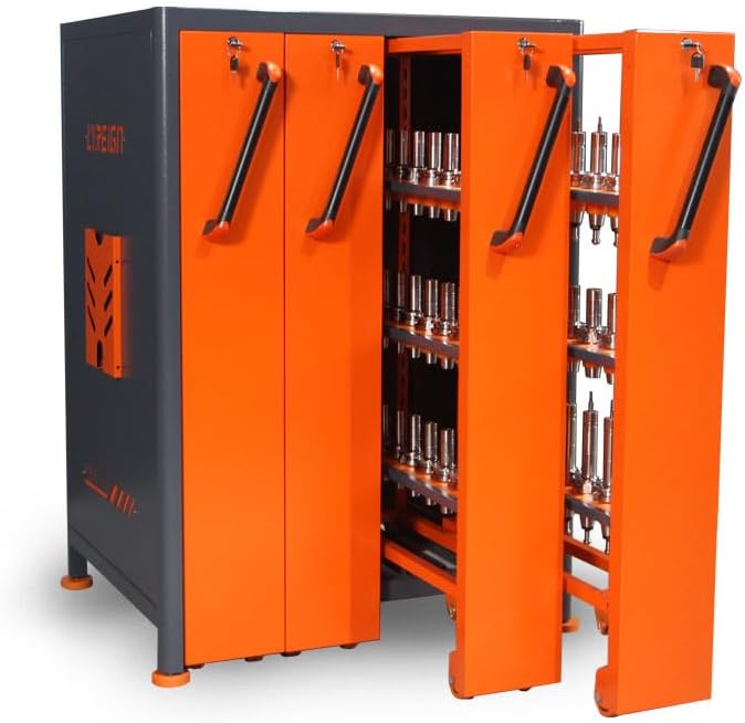 CNC Tool Holder Vertical Drawer Cabinet, Multi-Purpose CNC Tool Storage Cabinets, CNC Tool Storage System Material Equipment for Warehouse Workshop Use