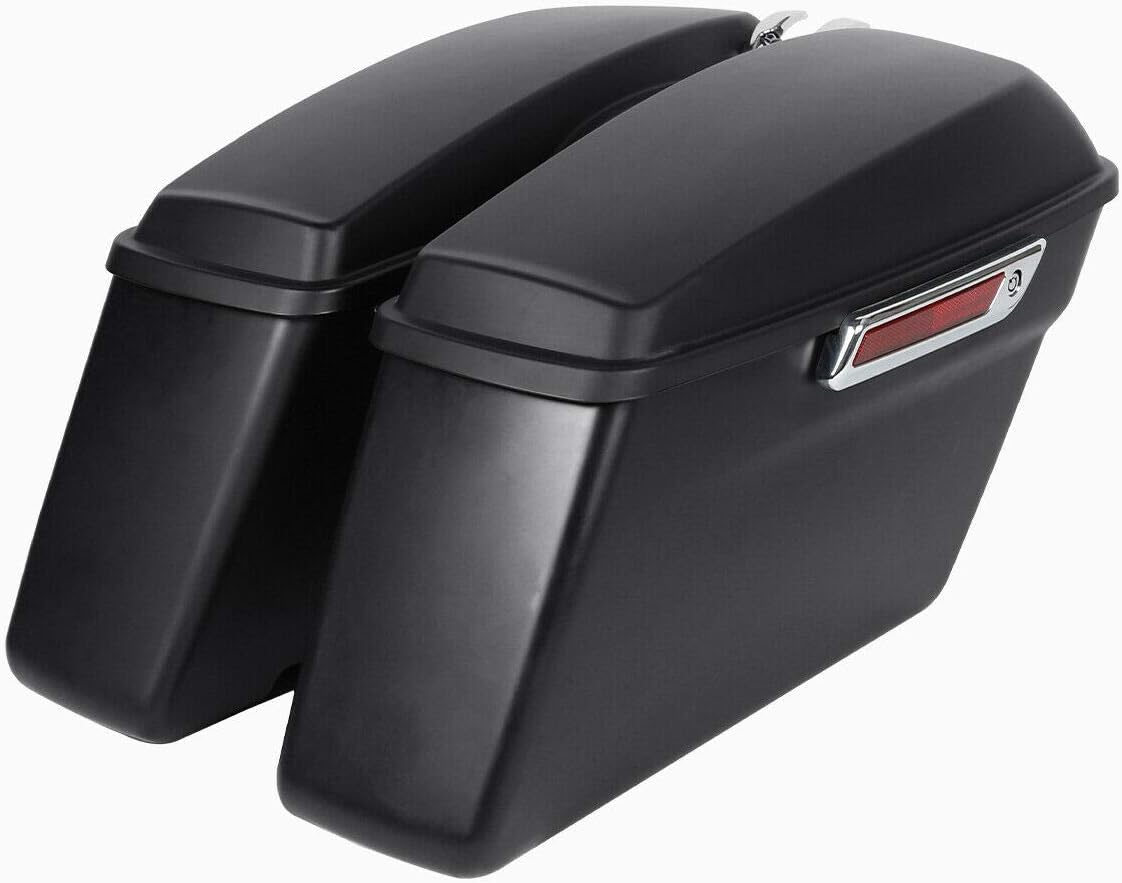 Green-L Matte Black Hard Saddlebags Fit for Harley Touring Road King Street Glide Electra Ultra 2014-2024