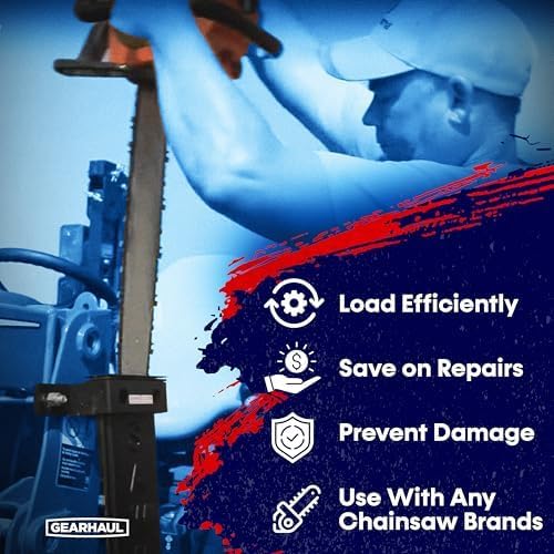 SawHaul Universal Tractor Chainsaw Holder - Made in Kansas USA - Fixed Mount Chainsaw Carrier (28" Orange) Compatible w/All Brands
