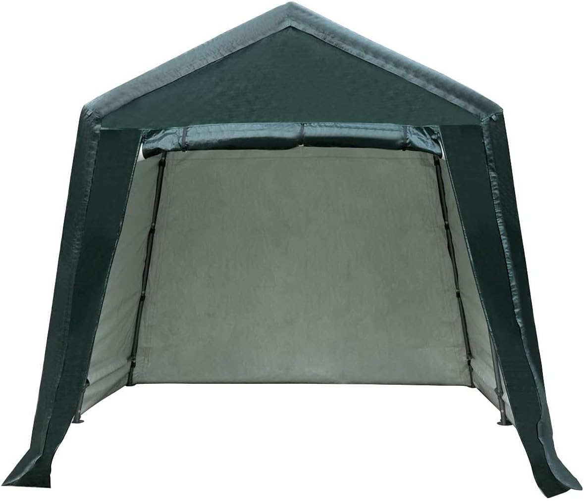 ERGOMASTER 8 Ft x 14 Ft Outdoor Carport Patio Storage Shelter Metal Frame and Waterproof Ripstop Cover for Motorcycle and ATV Car