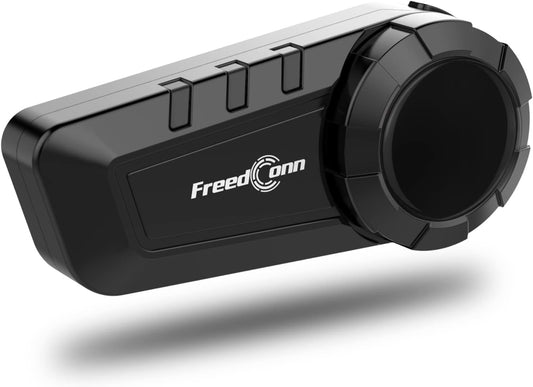 FreedConn KY PRO Motorcycle Helmet Bluetooth Headset, Motorcycle Communication Systems with CVC Noise Cancellation, Stereo Music, 6 Riders 0.75mi/1200m intercom, Dual Device Connection, IP65, 1 Pack