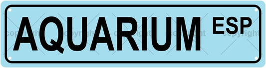 AQUARIUM ESP Space Metal Tin Street Sign Bar Cafe Garage Cave Home Room Wall Bathroom Farmhouse Garden Porch Patio Decor, 16 x 4 Inch