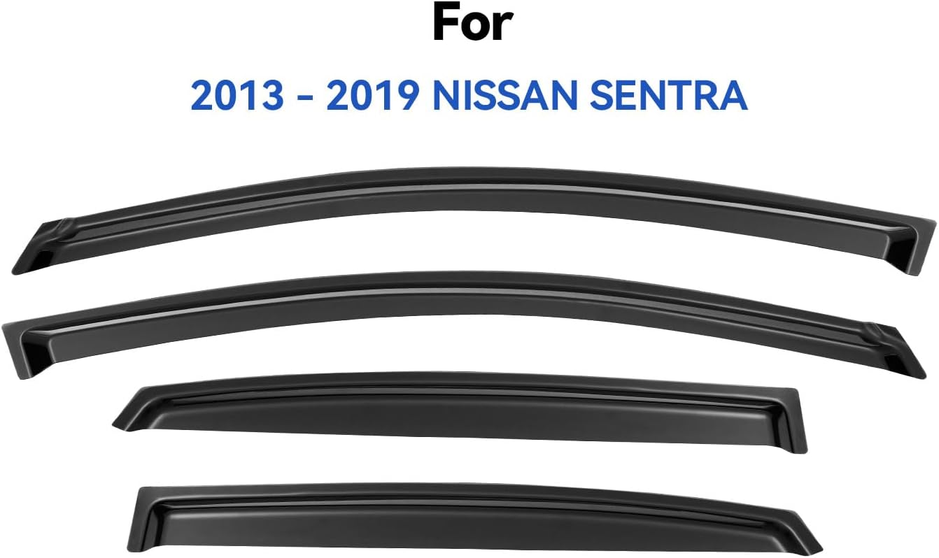 Window Visors Rain Guards Shield for 2013-2019 Nissan Sentra, Window Wind Deflectors Vent Shades for 13-19 Sentra