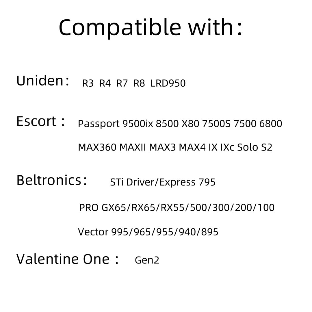 USB C to RJ11 Radar Detector Power Cord Cable(7FT*2) for Escort Valentine One Uniden Beltronics