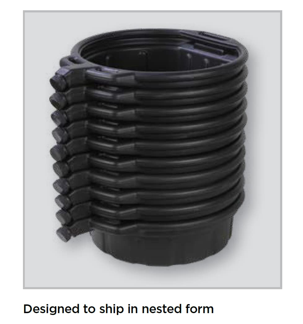 Groz 41960 4.25 Gallon Oil Drain Pan - with Spout Cap, Durable HDPE Construction, Spill-Proof Design for Auto Shops and Garages, Black Color, Pack of 2