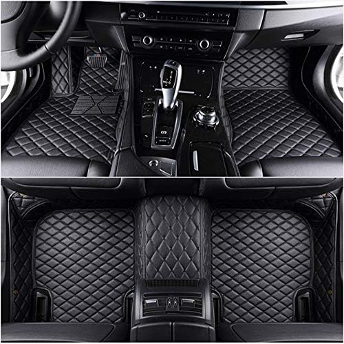 Custom Car Floor Mat Compatible with BMW Mercedes-Benz Toyota Cadillac Lexus Honda Infiniti Nissan Hyundai Kia Audi All Models Cars Sedans SUVs Automotive Mats (Black)