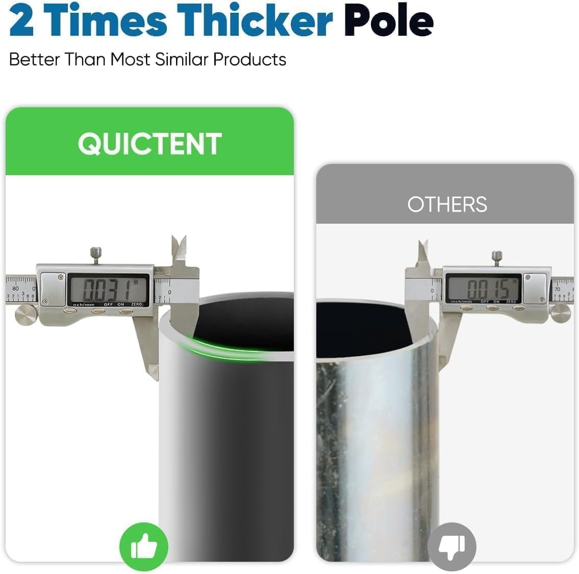 Quictent 10x15 ft Heavy Duty Car Canopy Galvanized Frame Carport Outdoor Party Tent Boat Shelter with 3 Reinforced Steel Cables - White