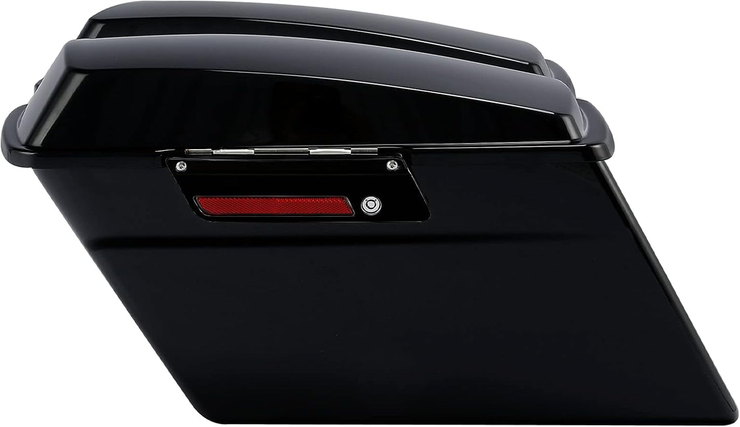 Green-L Hard Saddlebags with Black Latches Fit for Harley Electra Street Road Glide King 1994-2013 Touring Models
