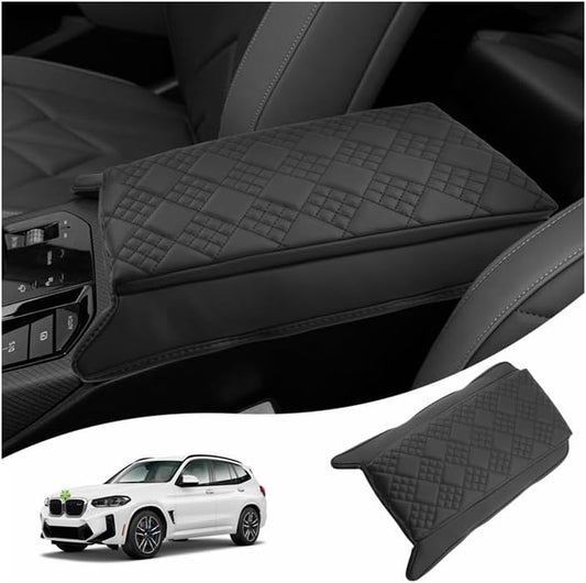 Ruiya 2025 BMW X3 Center Console Cover,for BMW 2025 X3 G45 (30 xDrive/M50 xDrive) Accessories Soft Comfy Plus Cotton Thicken Armrest Lid Cover Compatible with 2025 BMW X3 Interior Accessories