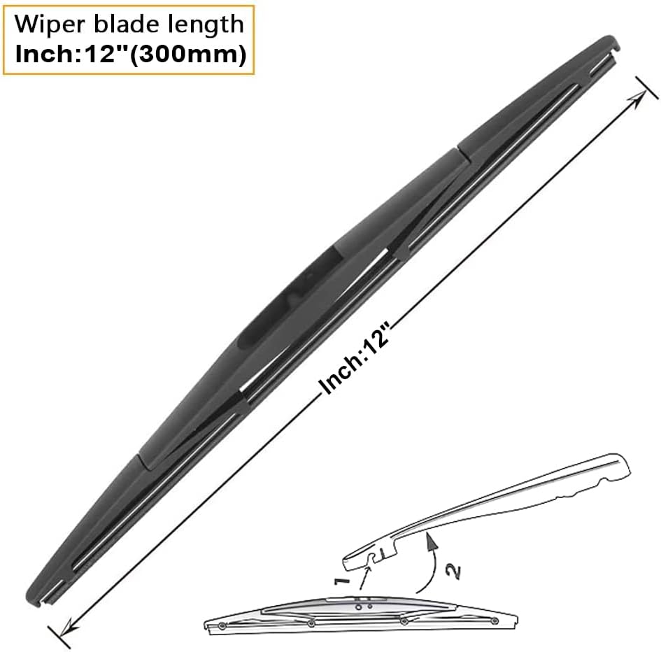 AUTOBOO 26"+16" Windshield Wipers with 12" Rear Wiper Blade Sets Replacement for Subaru Crosstrek Impreza 2018 2019 2020 2021 2022 2023-Original Factory Quality (Pack of 3)