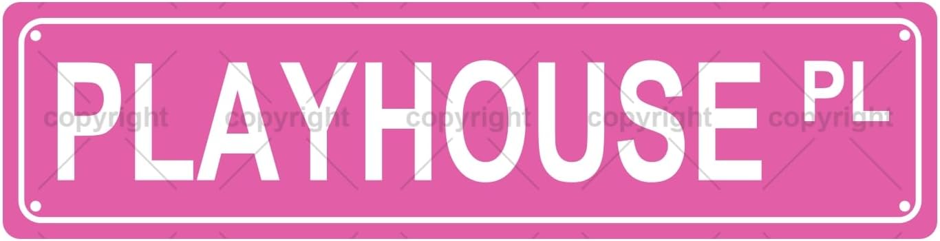 PLAYHOUSE PL Space Metal Tin Street Sign Bar Cafe Garage Cave Home Room Wall Bathroom Farmhouse Garden Porch Patio Decor, 16 x 4 Inch
