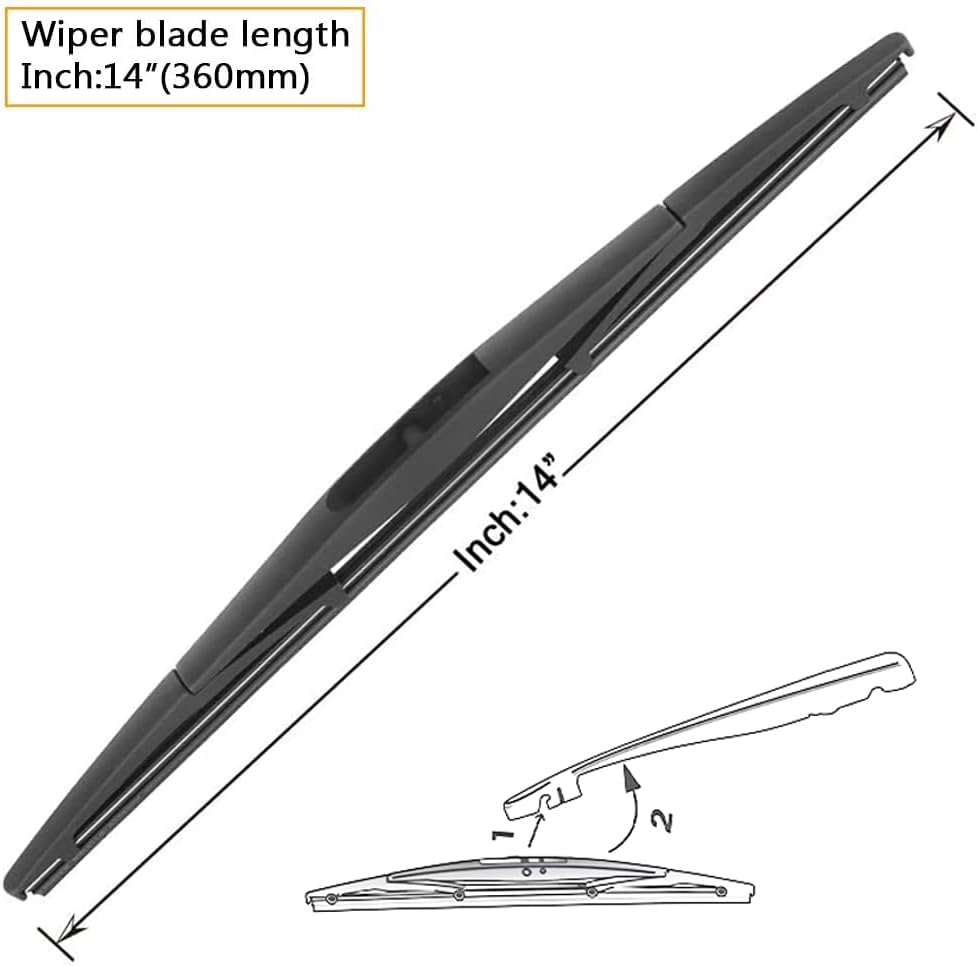 AUTOBOO 26"+19" Windshield Wipers with 14" Rear Wiper Blade Replacement for Subaru Outback Legacy 2010 2011 2012 2013 2014-Original Factory Quality (Pack of 3)
