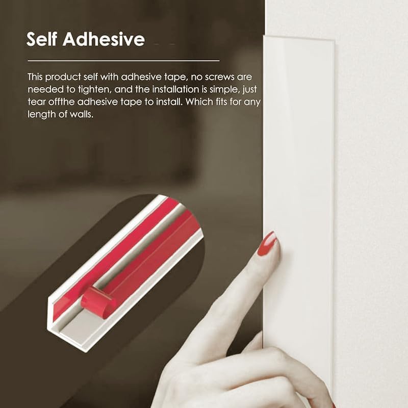 Proflex Wall Corner Protector - Pack of 6 Self Adhesive Corner Guards for Walls Edge Protection - 1 inch x 60 inch, Clear – Easy to Apply – No Tools Needed