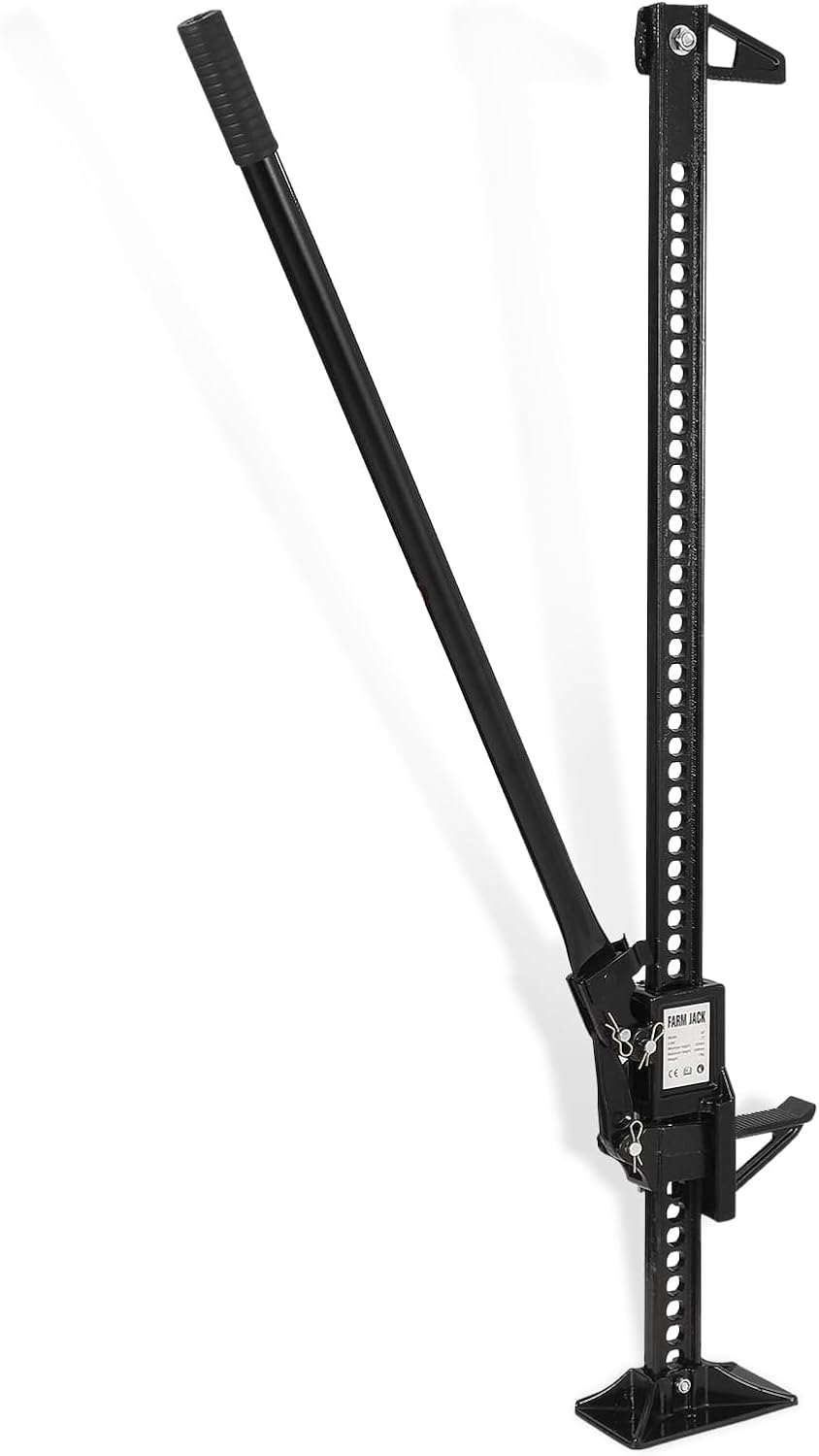 Multi-Functional Lift Jack, Farm Jack Heavy Duty Off Road, for Tractor, Truck, SUV, ATV, UTV, Off Road Accessories, Durable 3 Ton with Wide Base & Ratcheting Mechanism