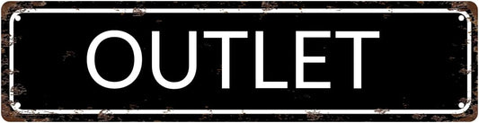 OUTLET Space Vintage Metal Tin Sign, Street Sign, Home Decor, Room Decor, Wall Decor, Bathroom Decor, Bar Decor, Cafe Decor, Garage Decor, 16 x 4 Inch