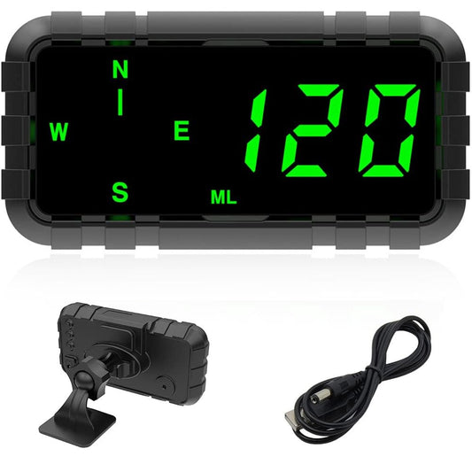 Heads Up Display for Car Digital GPS Speedometer kit MPH Odometer Automotive Compass for Dashboard HUD Fatigued Driving Alert Speeding Alarm for Trucks Golf cart All Vehicles (C3010)