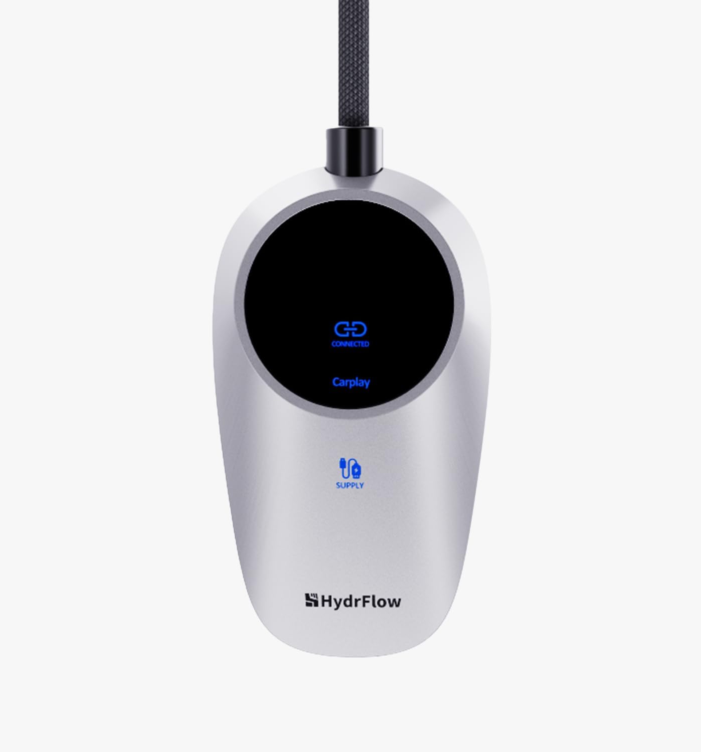 Wireless CarPlay Adapter for iPhone with LED Display 2025 Upgrade, Convert Wired to Apple Wireless CarPlay Adapter, Stable Control & No Delay CarPlay for iOS 10+ & Cars from 2015+, Space Silver