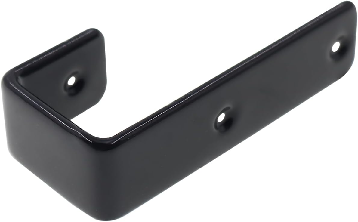 Bunk Bed Ladder Hooks Brackets, Iron Bed Ladder Hook,PVC Coated Angled Ladder Hooks,Heavy Duty Replacement Hardware Utility Hooks,Loft Garage Storage Hooks,J Brackets Hooks with Screws Black