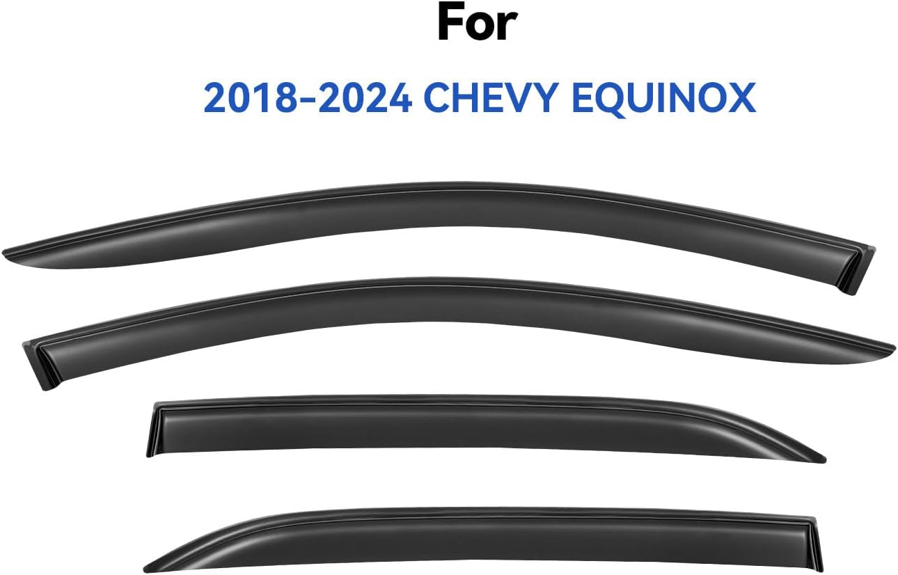 Window Visors Rain Guards Shield for 2018-2024 Chevrolet Equinox, Out-Channel Window Vent Wind Deflectors Visors Shades for 18-24 Chevy Equinox