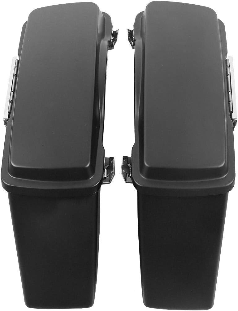XFMT Hard Saddlebags Saddle Bag & Conversion Brackets For Harley Softail FatBoy 86-13