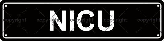 NICU NEONATAL INTENSIVE CARE UNIT Space Metal Tin Street Sign Bar Cafe Garage Cave Home Room Wall Bathroom Farmhouse Garden Porch Patio Decor, 16 x 4 Inch