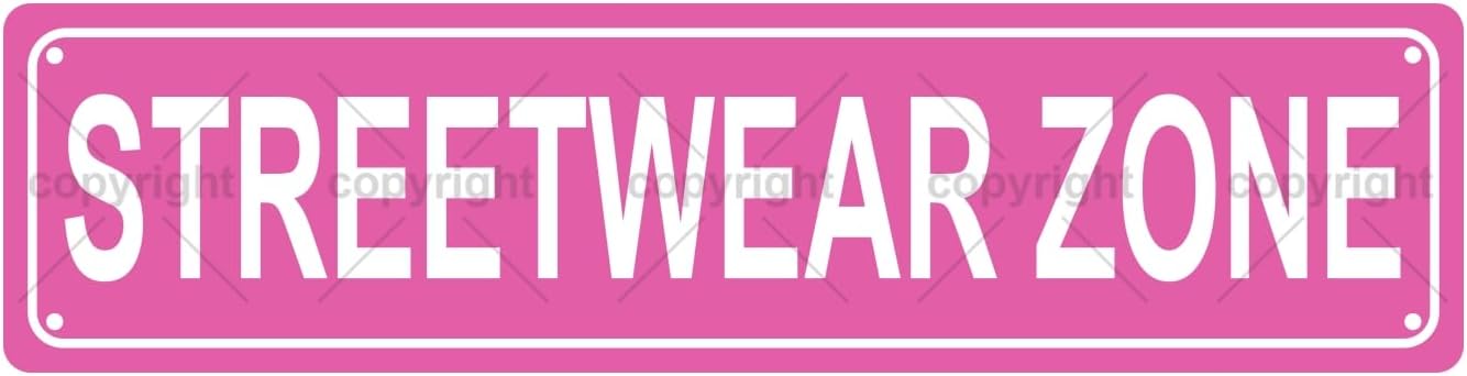 STREETWEAR ZONE Space Metal Tin Street Sign Bar Cafe Garage Cave Home Room Wall Bathroom Farmhouse Garden Porch Patio Decor, 16 x 4 Inch