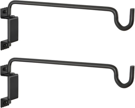 16" 360° Swivel Plant Hange - Heavy Duty Solid Steel Wall Hook, 12-Directional Adjustable for Bird Feeders, Outdoor/Indoor Plants, Garden & Patio, Rust-Resistant Black