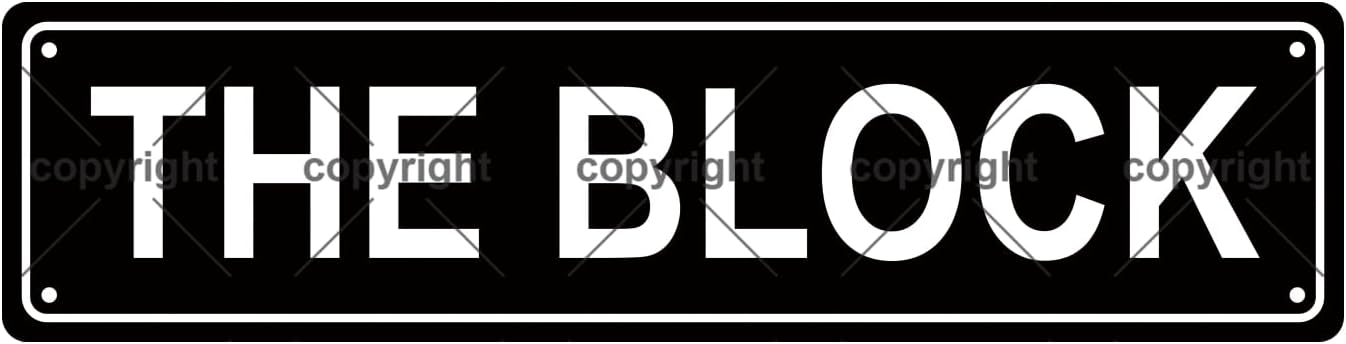 THE BLOCK SPACE Metal Tin Street Sign Bar Cafe Garage Cave Home Room Wall Bathroom Farmhouse Garden Porch Patio Decor, 16 x 4 Inch