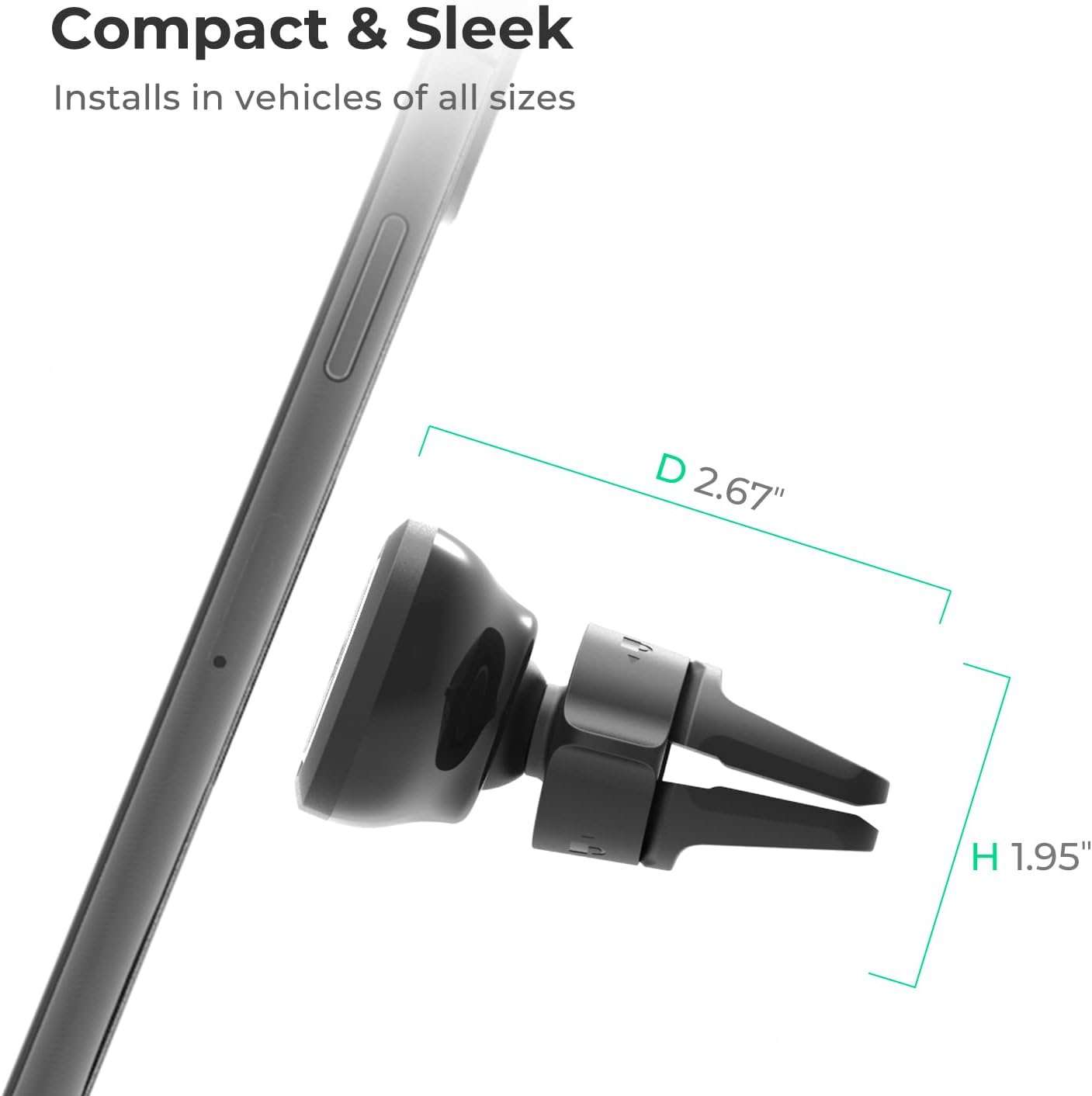 iOttie iTap 2 Magnetic Air Vent Car Mount Holder, Cradle for Samsung Galaxy S22, Google Pixel 7, Motorola Moto G, OnePlus 10, Sony Xperia & Other Android Smartphones & Other Smartphones