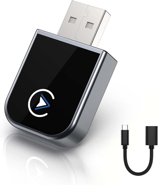 Mini Wireless Carplay Adapter for iPhone - Car Play Wireless Adapter,Plug and Play,Easy Setup Automatic Reconnect,for iPhone iOS and for Cars from 2016