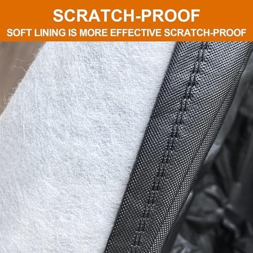 Kayme 7 Layers Truck Cover Waterproof All Weather, Heavy Duty Outdoor Pickup Cover Sun Uv Rain Protection, Universal Fit Dodge Ram 1500, Chevy Silverado, Ford F150 (Length Up to 242 inch) XL/Black