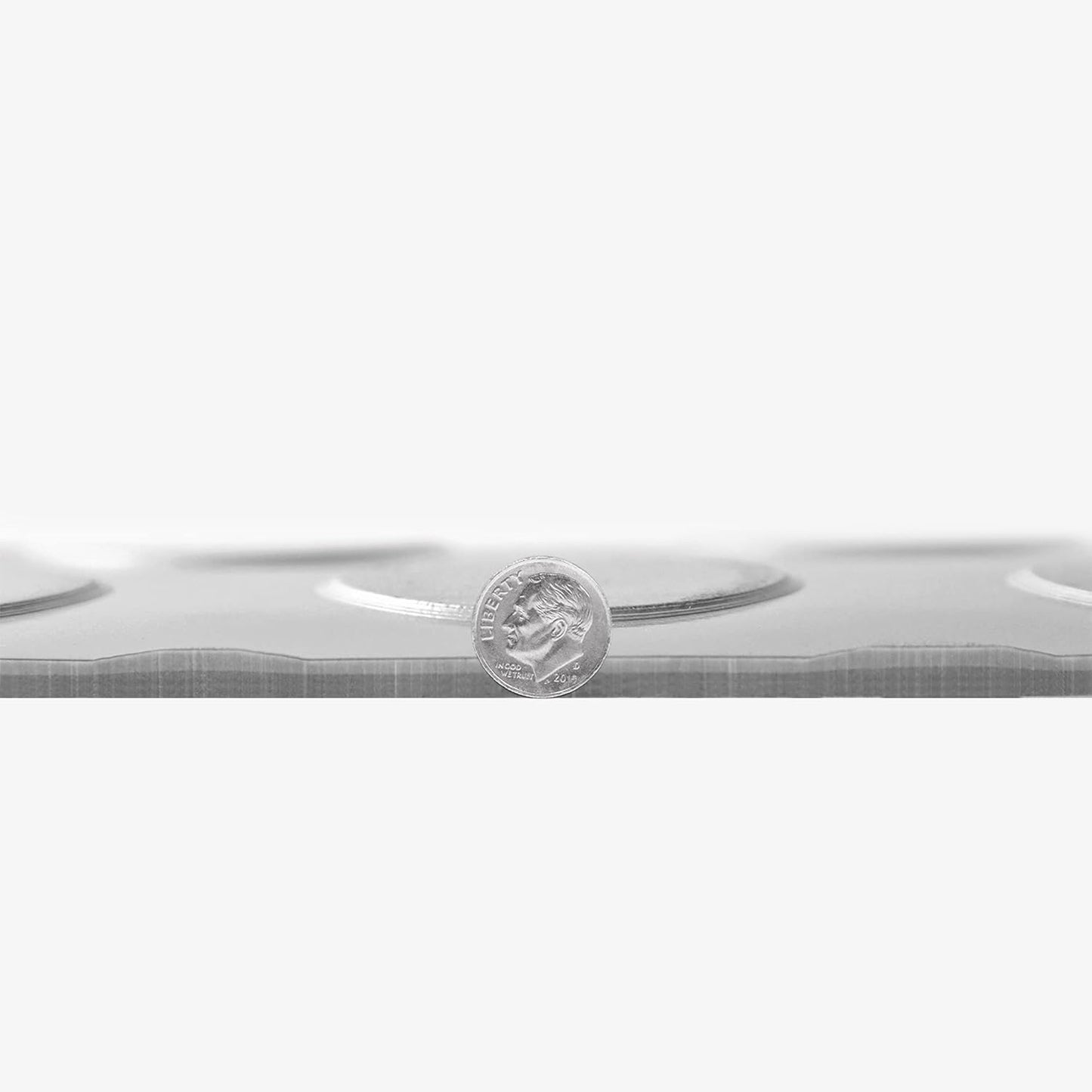 IncStores 2.5mm Thick Commercial-Grade Nitro Roll Garage Floor Mat | Flexible Vinyl Floor Mat for a Stronger and Safer Garage, Workshop, or Trailer | Coin-Top, Stainless Steel, 7.5' x 140'