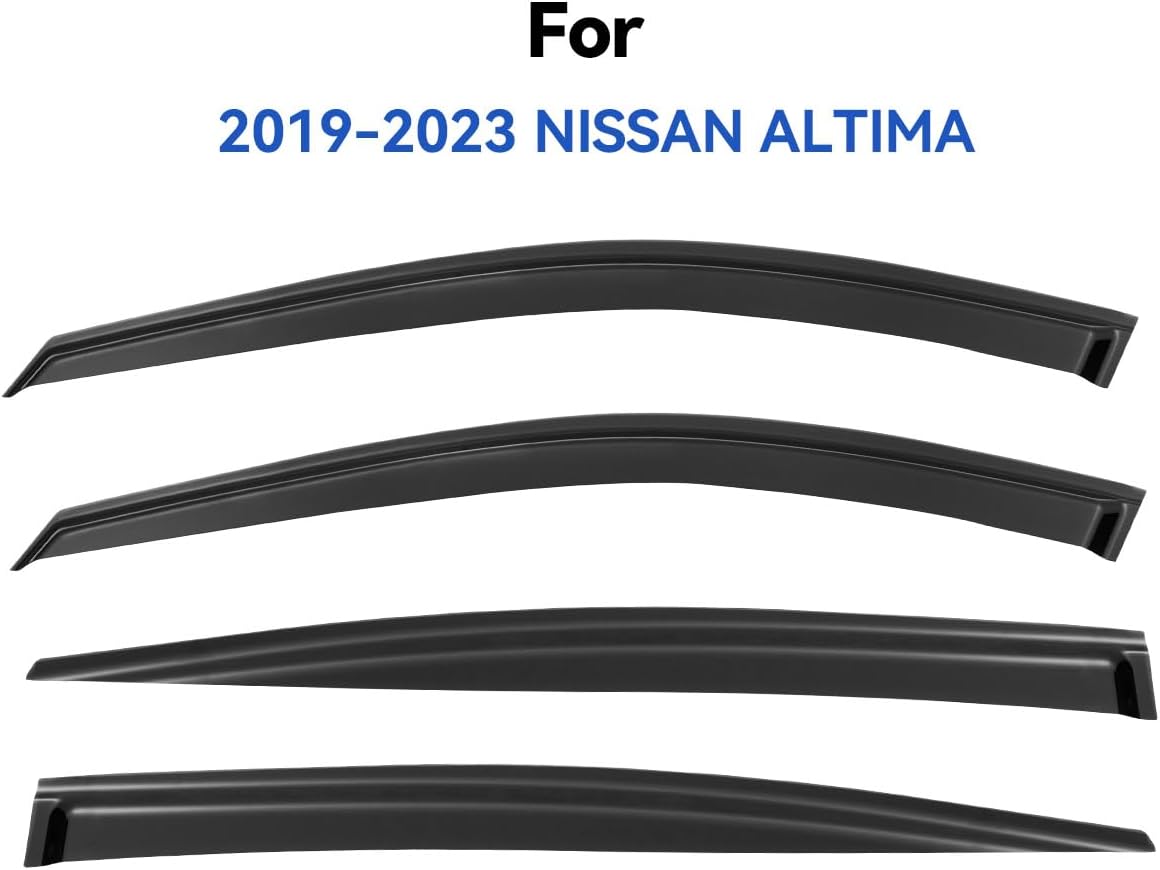 Window Visors Rain Guards for 2019-2025 Nissan Altima, Out-Channel Window Vent Wind Deflectors Visors Shades for 19-25 Altima
